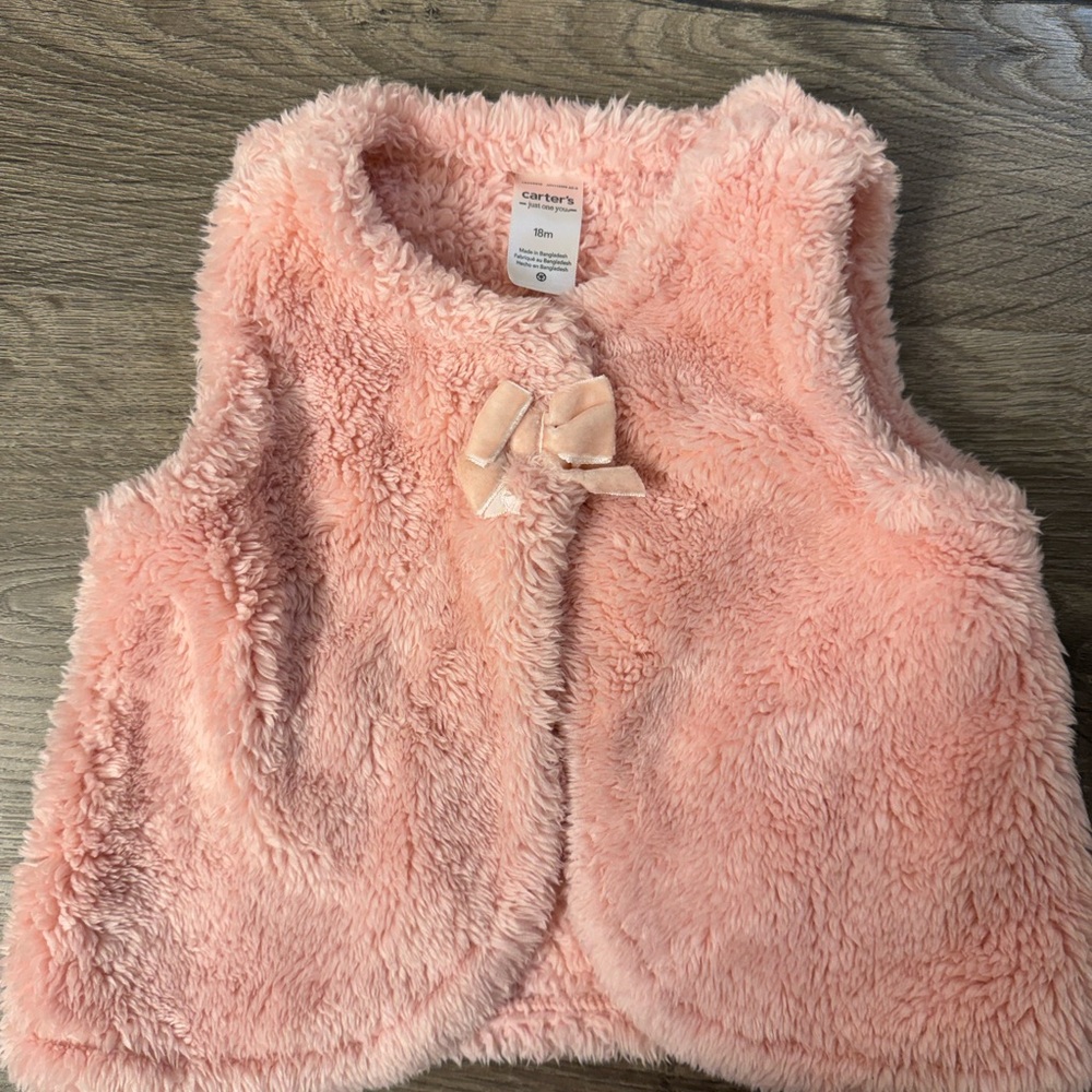 Carter's Soft Pink Fleece Vest for Kids